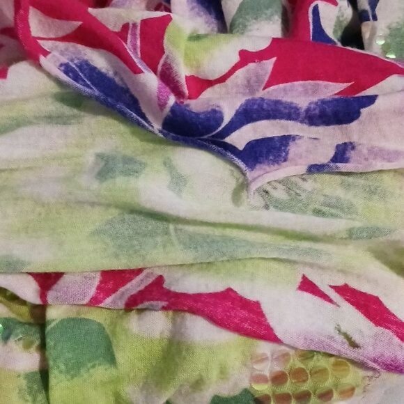 Free People Lighweight Pink Multi Floral Sequin Tank Top Y2K Size‎ S - Picture 11 of 13